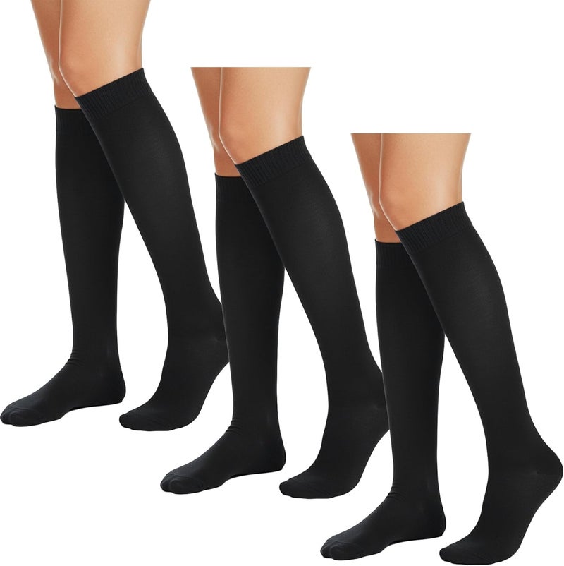 Falari 3-Pack Women's Over the Calf Knee High Trouser Socks, Comfortable Everyday Wear - Image 1